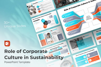 Role of Corporate Culture in Sustainability PowerPoint Template